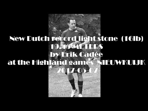 New Dutch record light stone  (16lb) 19.45 METERS by Erik Cadée .