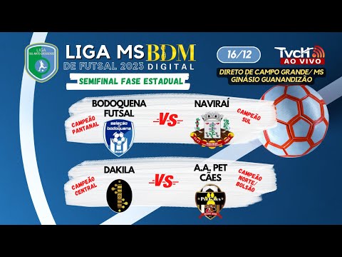 Semifinal da Liga MS BDM Digital de Futsal 2023 | Fase Estadual | TVCH AO VIVO