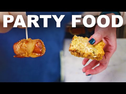 Bacon-wrapped lil' smokies and seven-layer bars