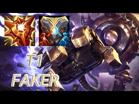 T1 Faker Blitzcrank Support VS Thresh | KR GrandMaster Patch 13.21