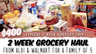 Family of 5 Walmart + Aldi Grocery Pick Up Haul