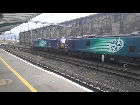 88005 Minerva and 88002 Prometheus departing with 055Z from Kingmoor to Sellafield