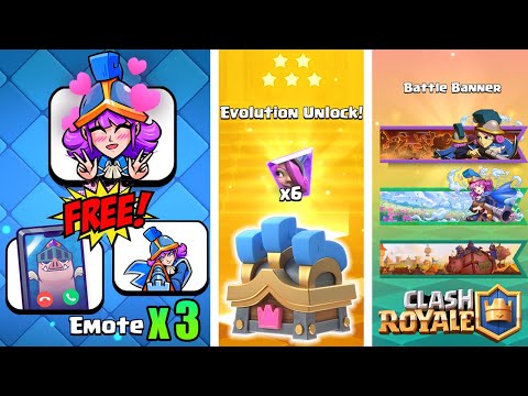 How to get ALL the NEW Free Emotes, Free Evolution Shards and Seasonal Chests in Clash Royale