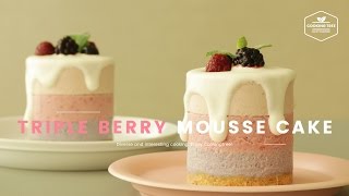 라즈베리♥딸기♥블루베리 트리플베리 무스케이크 만들기 : How to make Triple berry mousse cake : トリプルベリームースケーキ -Cookingtree쿠킹트리