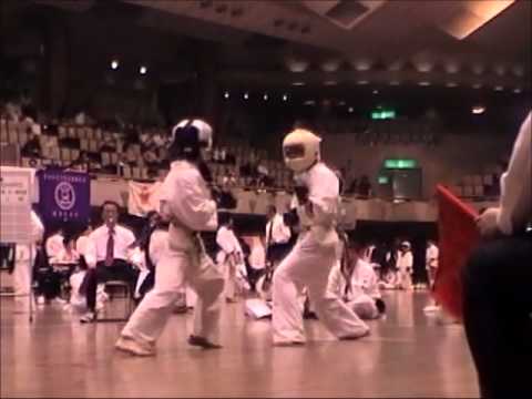 組手 上段三日月蹴り（上足底の上段蹴り） high kick 空手