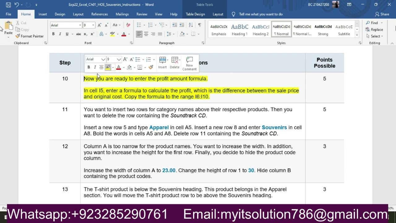 Exp22 Excel Ch01 HOE Souvenirs Instructions