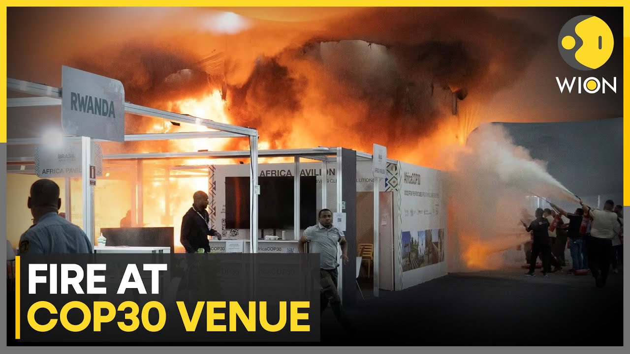 COP30: Fire Erupts at COP30 Pavilion in Belem, Brazil; Delegates Evacuated | WION