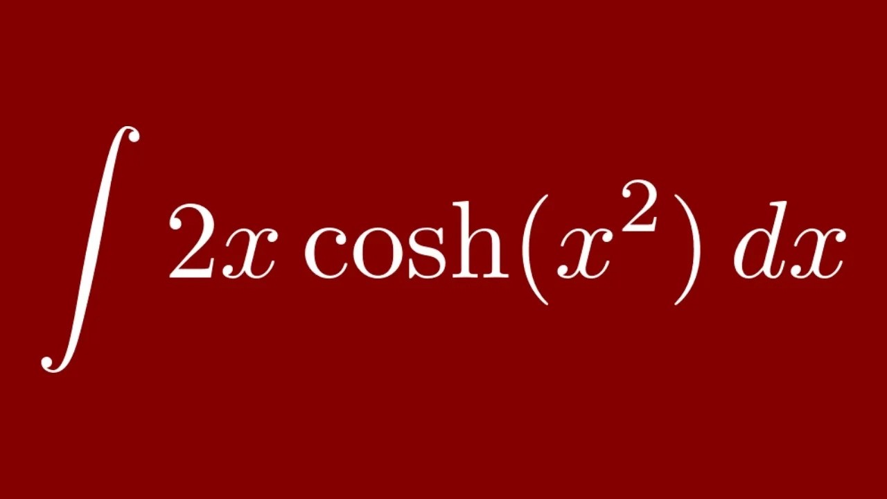 How to Evaluate an Integral with a Hyperbolic Cosine using a Substitution