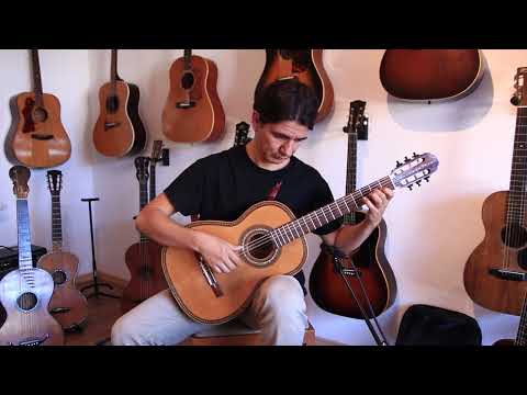 Salvador Sancho ~1915 classical guitar -  nice guitar in Torres style + amazing decorations + video! image 13