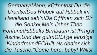 Reinhard Mey - Sorry, Poor Old Germany Lyrics