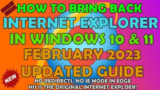How To Bring Back Internet Explorer in Windows 10 and Even Windows 11 