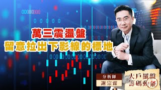 萬三震盪盤留意拉出下影線的標地｜大戶羅盤籌碼動能 ｜謝宗霖 (圖)