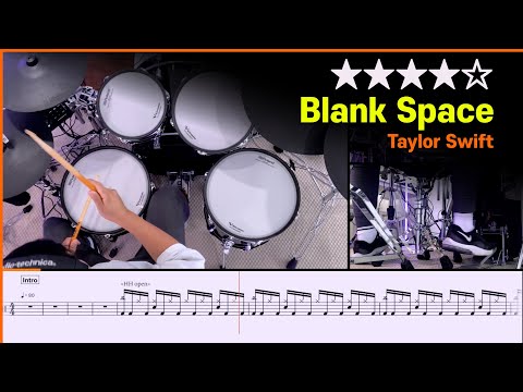 [Lv.14] Blank Space - Taylor Swift (★★★★☆) Drum Cover with Sheet Music