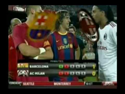 FC Barcelona 1-1 AC Milan (3-1 Pen) - Full Match Highlights & All The Goals (25-08-10)