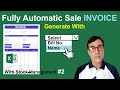Fully Automatic INVOICE In Excel With Stock Maintain Stock Management Software In Excel Part 2