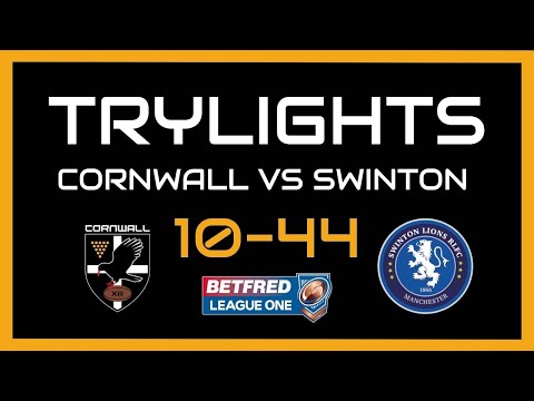 Cornwall RLFC 10 Swinton Lions 44 - Trylights