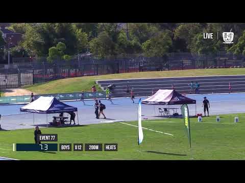 BOYS U12 200M HEAT 1 - 2018 STATE TRACK AND FIELD CHAMPIONSHIPS // LAVicTV