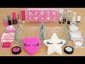 Mixing Makeup Eyeshadow Into Slime Pink Vs White Special Series Satisfying Slime Video