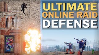 DEFENDING the ROCK BASE against ONLINE RAIDERS! - Rust Solo Survival