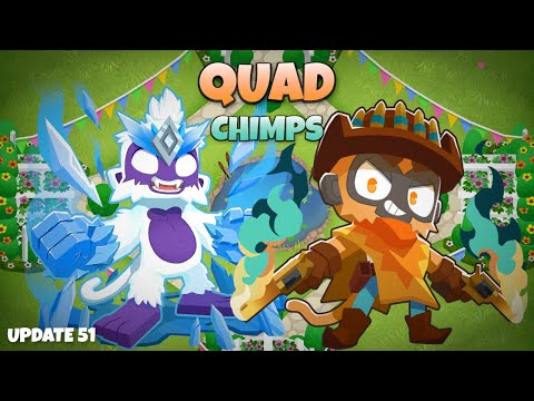 The Blazing Ice - Easy Quad CHIMPS Black Border Guide (BTD6)
