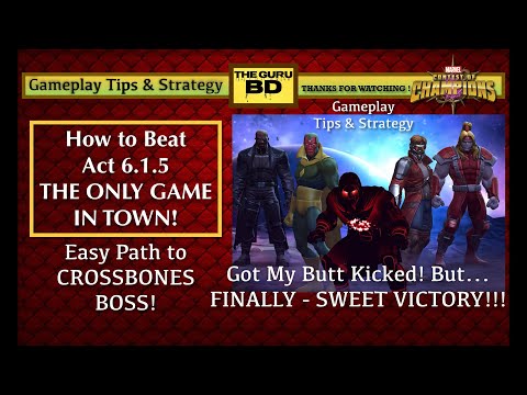 How to Beat Act 6.1.5 The Only Game in Town - Crossbones Boss! MCOC