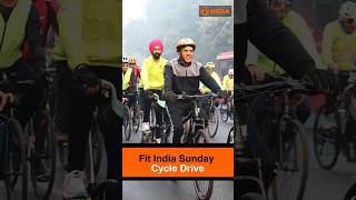 Union Minister Mansukh Mandaviya Joins Fit India Sunday Cycle Drive