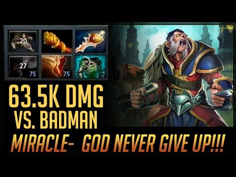 Miracle- LYCAN M-GOD Never Give Up!!! 63.5k DMG vs BADMAN Necro HIGHLIGHTS Dota 2 #dota2