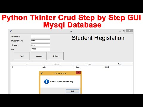 Python Tkinter With Mysql Workbench