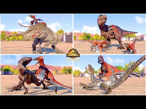 Pyroraptor VS All Carnivore Dinosaurs Killing Animations 🦖 Jurassic World Evolution 2 Dominion DLC