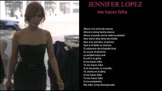jennifer lopez me haces falta + lyrics