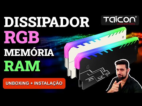 DISSIPADOR RGB PARA MEMÓRIA RAM DDR2/DDR3/DDR4 - TAICON - COISA LINDA!