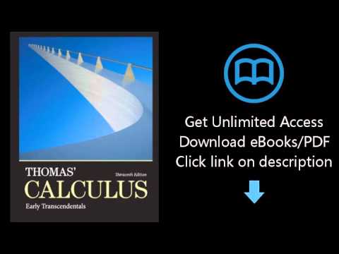 Thomas Calculus Early Transcendentals Pdf