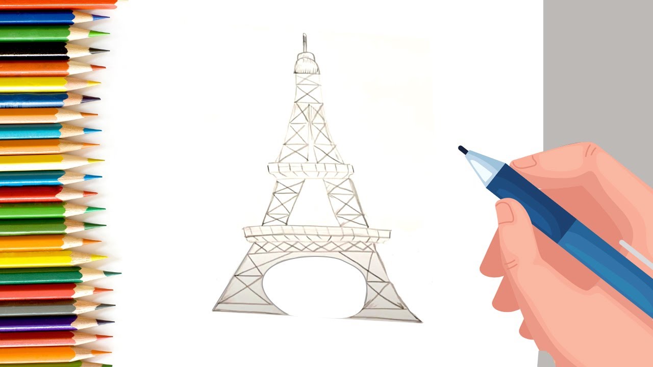 How to Draw Eiffel Tower