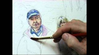 preview picture of video 'A double portrait in watercolour'