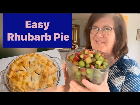 Rhubarb Pie-so easy!   #rhubarb #pie