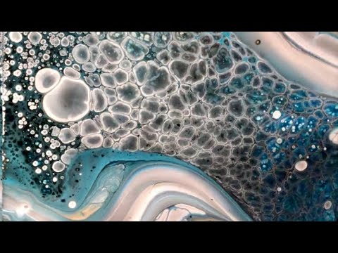 #267. New experiment! Floetrol & house paint?!  Yes! Crazy cells! /flip and lip / fluid art