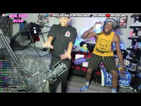 Mya Salina & 2LIVE dancing to "Don All Night" on Stream