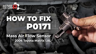 How to Fix Code P0171 on a 2006 Toyota Matrix | Mass Air Flow Sensor Replacement