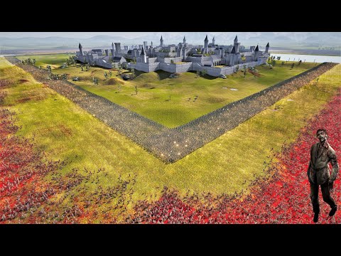 60.000 SHOTGUN SOLDIERS DEFEND FORTRESS FROM 2,300,000 ZOMBIES - Ultimate Epic Battle Simulator 2