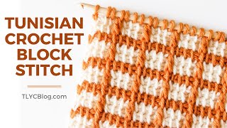 HOW TO CROCHET THE BLOCK STITCH [That was so easy! Tunisian Crochet]