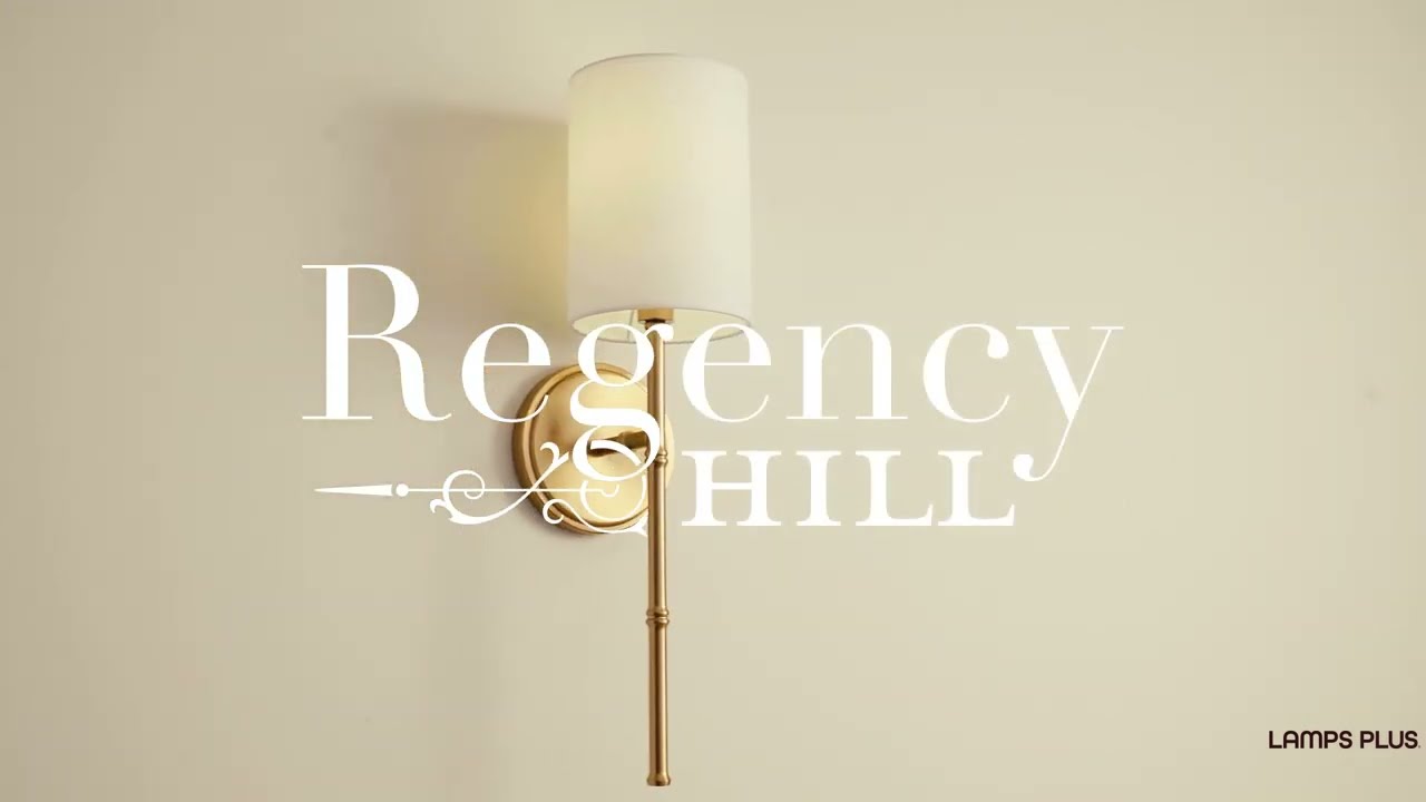 Video 1 Watch A Video About the Regency Hill Abigale White Shade and Brass Wall Sconce