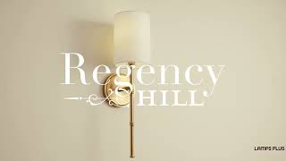 1_Watch A Video About the Regency Hill Abigale White Shade and Brass Wall Sconce