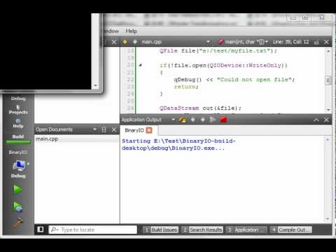 C++ Qt 85 - Binary IO basic object serialization