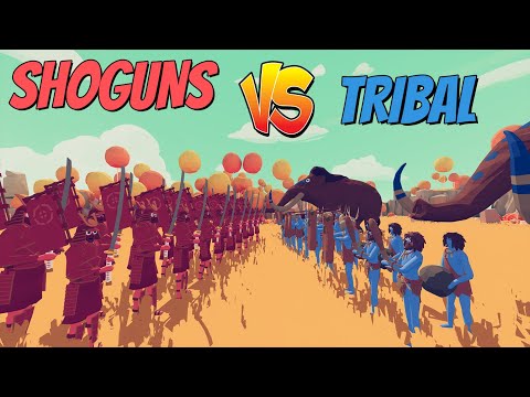 20 SHOGUNS VS EVERY TRIBAL UNITS  - Totally Accurate Battle Simulator