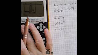 TI 84 Plus  - Exact answers for Square and Cubic Roots