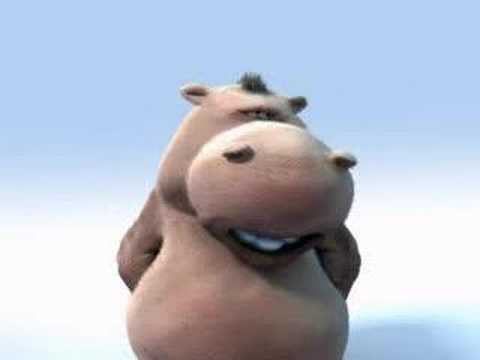 Ippopotamo e cane; il leone si è addormentato