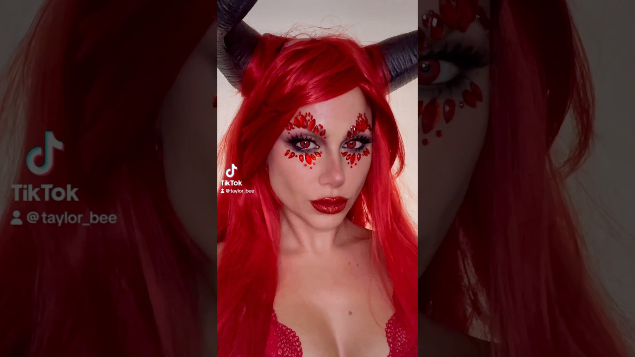 Glam devil halloween makeup tutorial 2024