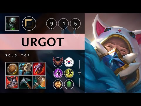 Urgot Top vs Yasuo - KR Grandmaster Patch 25.12