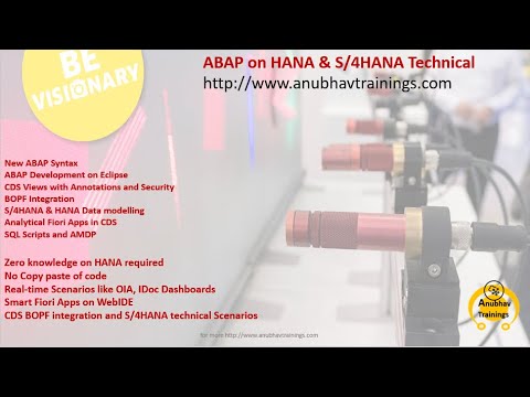 LIVE demo ABAP on HANA cum S 4HANA Training | 9th April 2022 | 7 PM IST | CDS Views AMDP Fiori