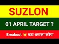 Suzlon share 🔴 01 April 🔴 Suzlon share latest news । Suzlon energy latest news